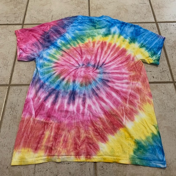 Colortone Tie Dye Swirl T-Shirt Rainbow M - Picture 3 of 5